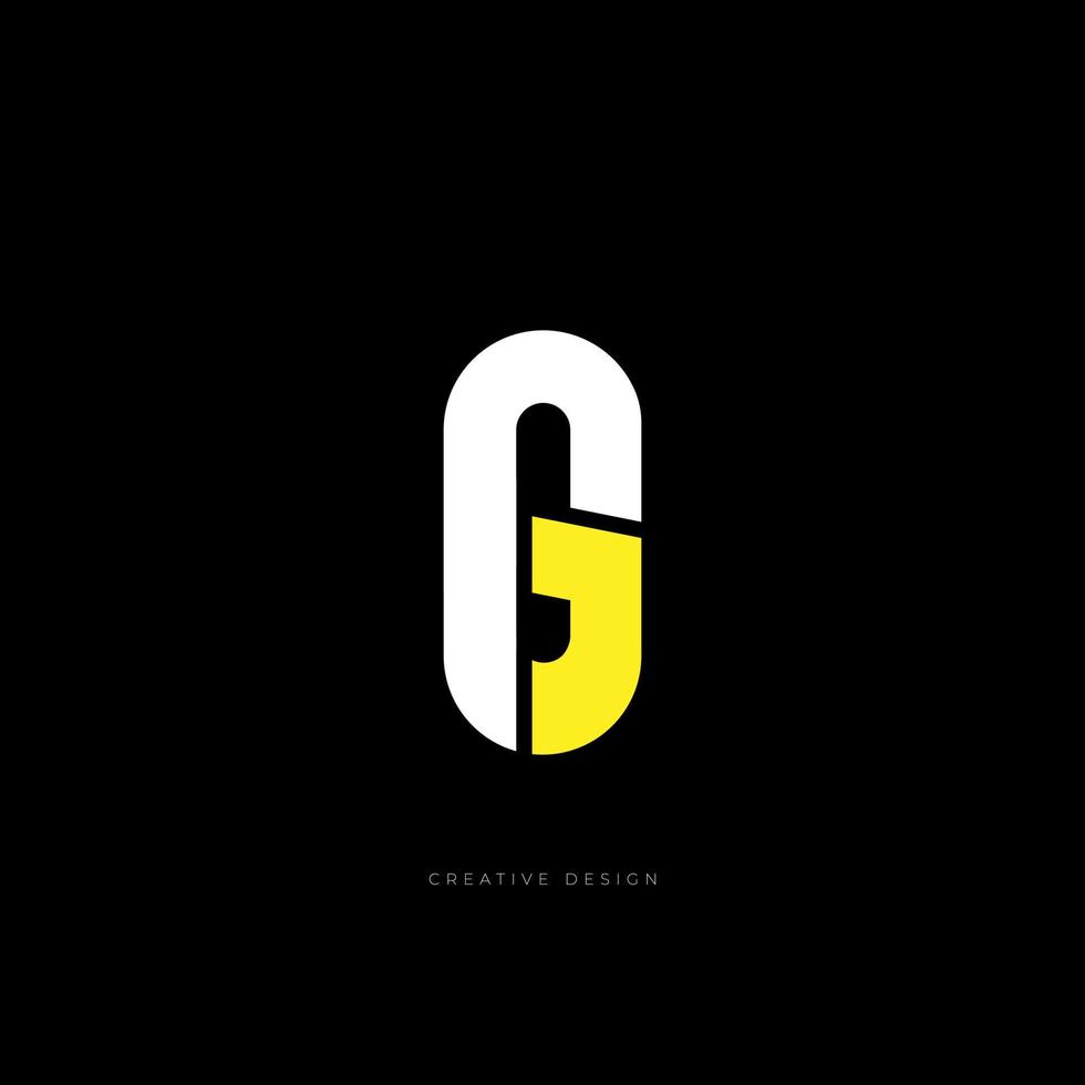Letter brand idea JG creative concept vector