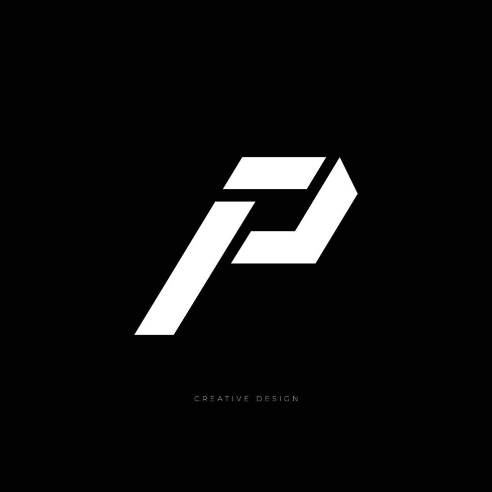 idea de diseño de logotipo de marca de letra p vector