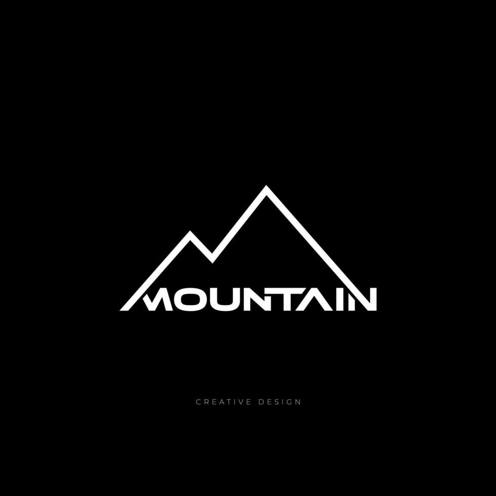 Mountain branding letter design concept vector