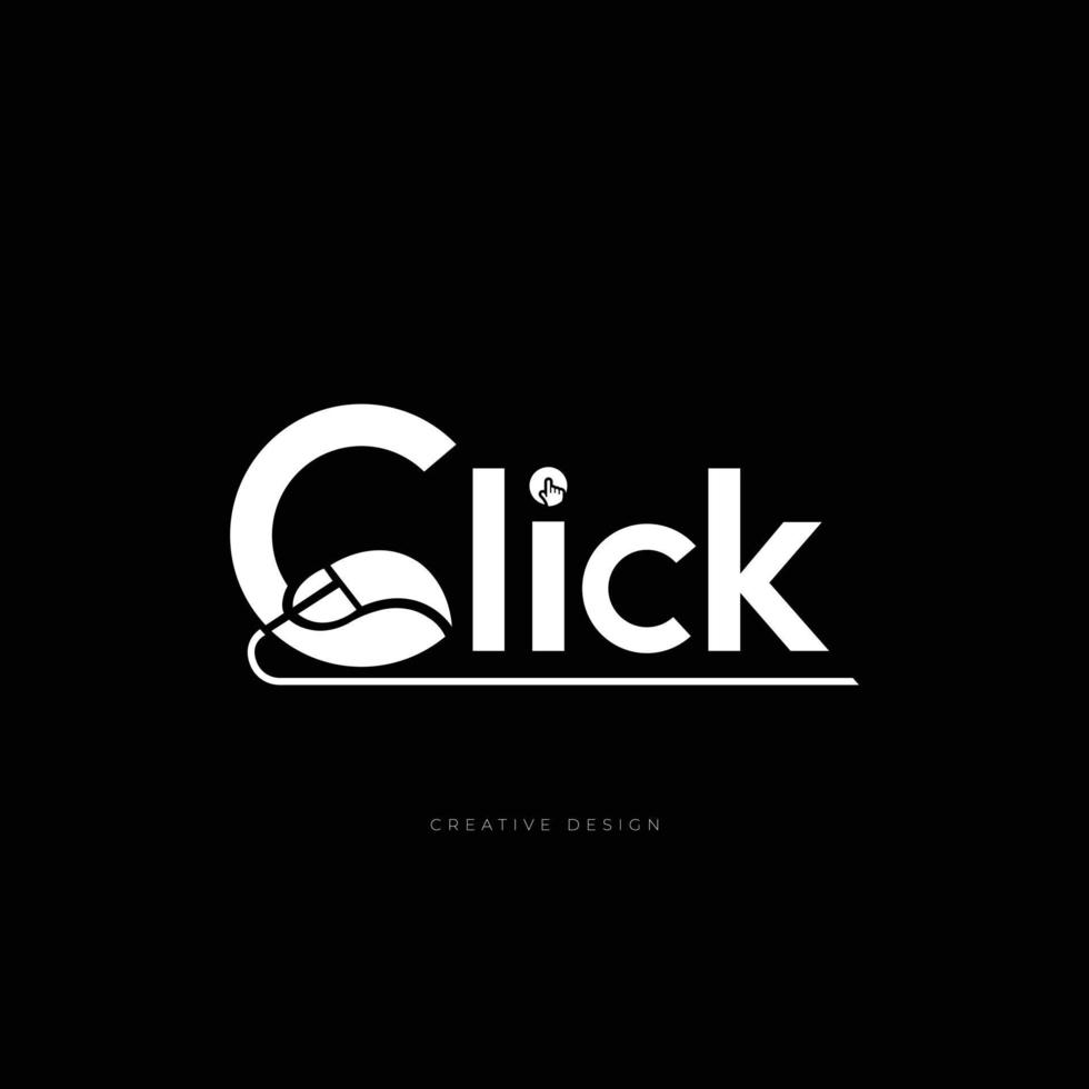 Click mouse letter branding logo vector