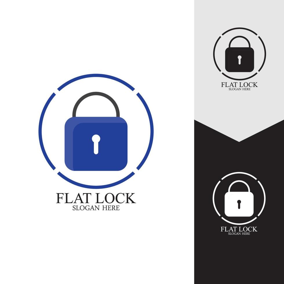 Flat lock icon vector background