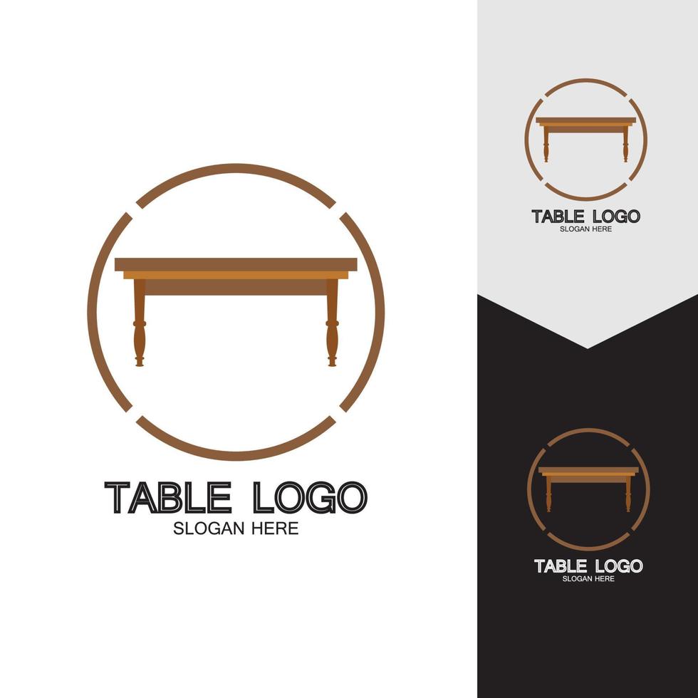 Table vector logo icon object background illustration