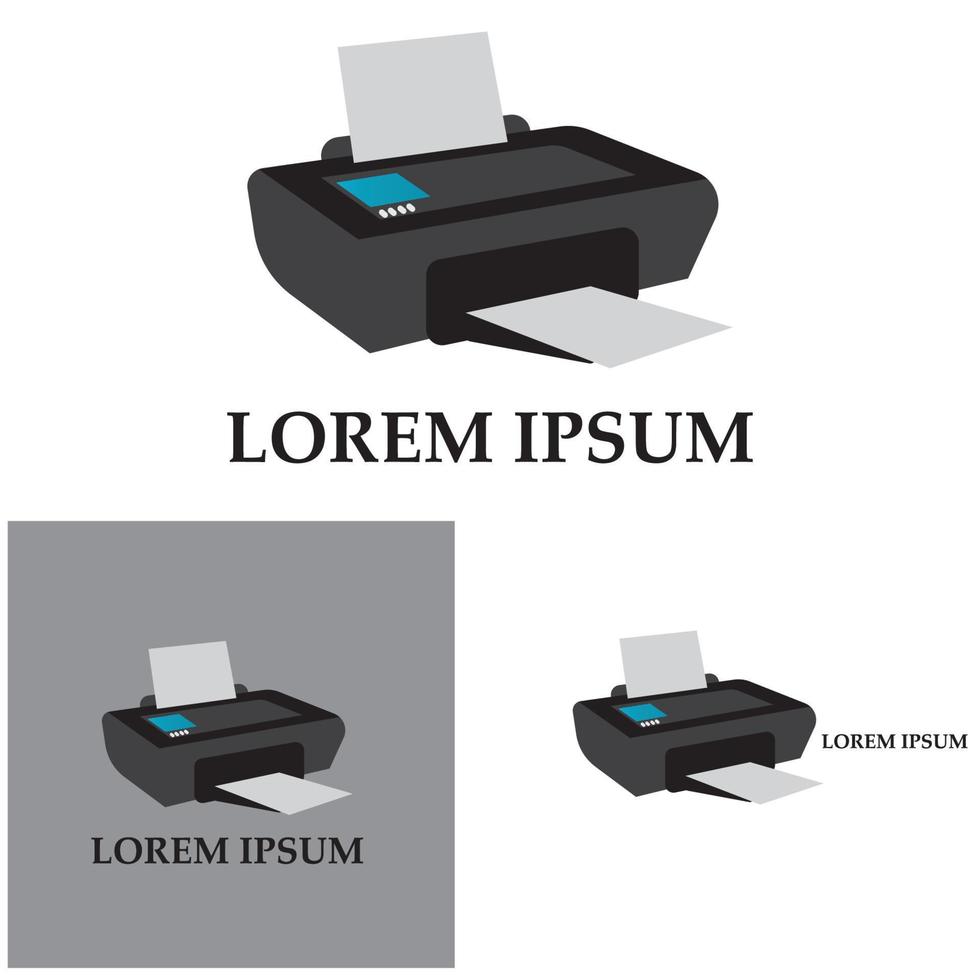 Printer icon vector symbol illustration background