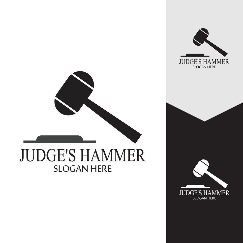 Hammer of a judge icon vector