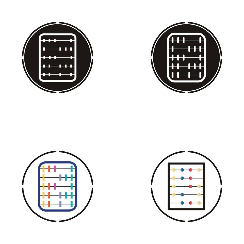 abacus icon vector background