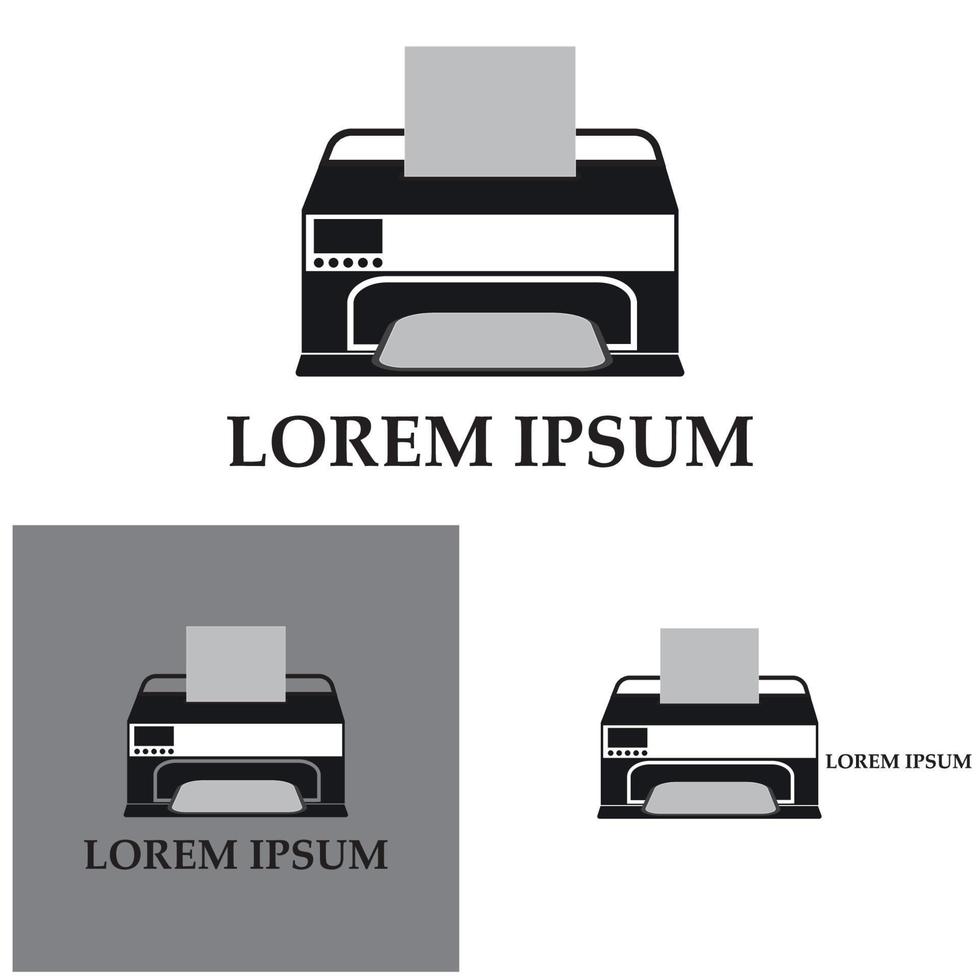 Printer icon vector symbol illustration background