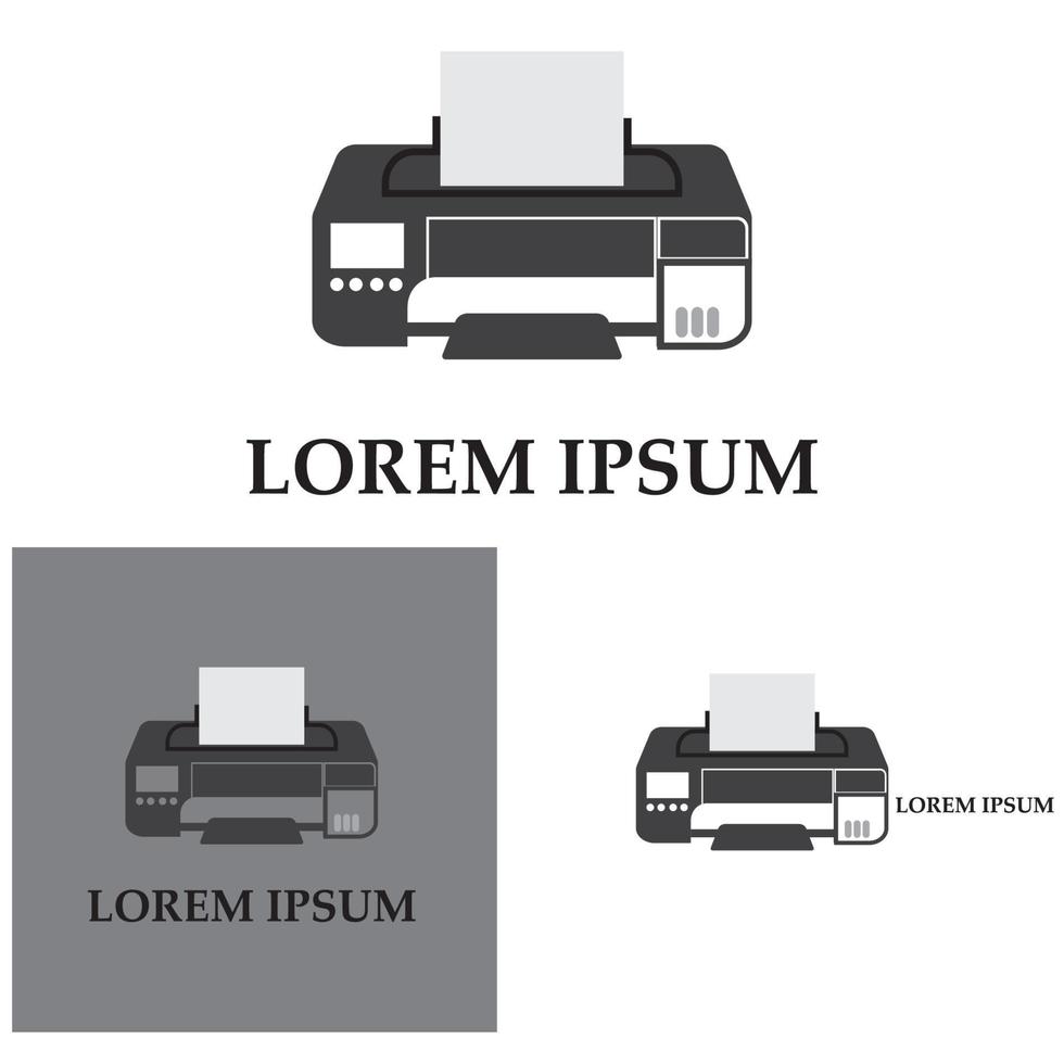 Printer icon vector symbol illustration background