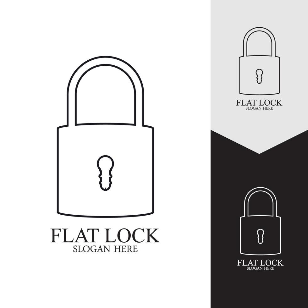 Flat lock icon vector background