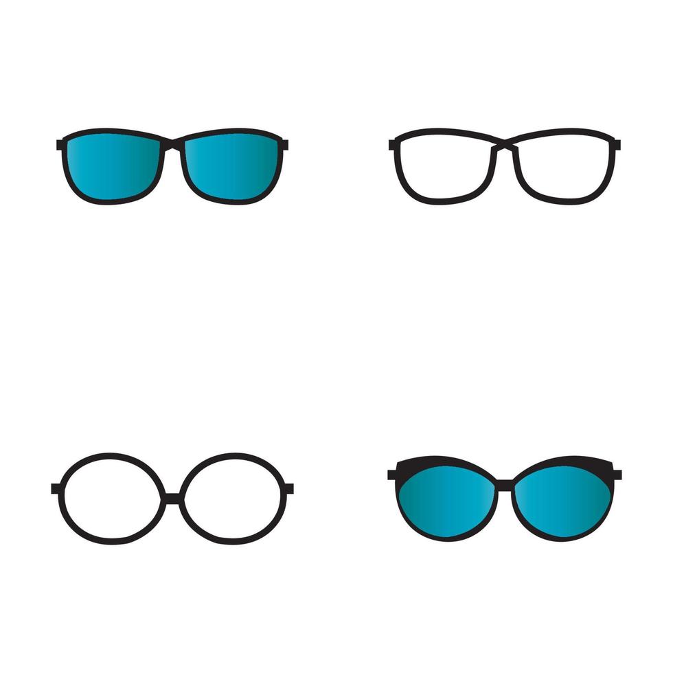 icono de gafas vector diseño plano