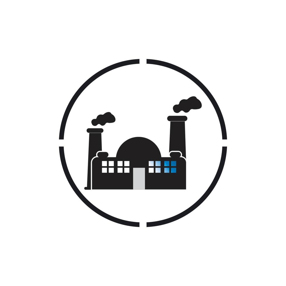 FACTORY BUILDING ICONS VECTOR