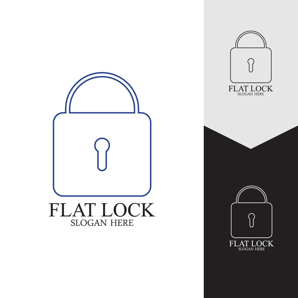 Flat lock icon vector background