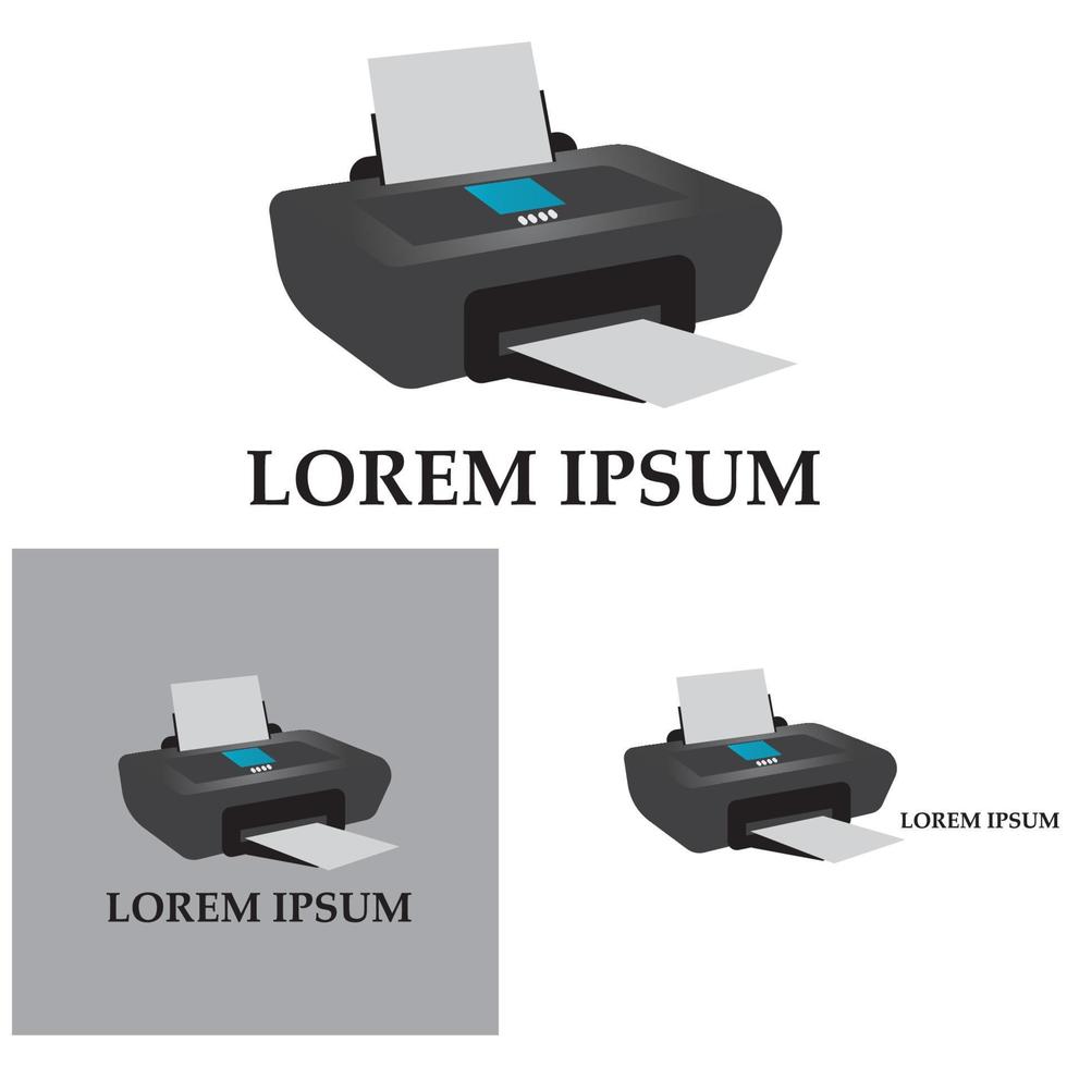 Printer icon vector symbol illustration background