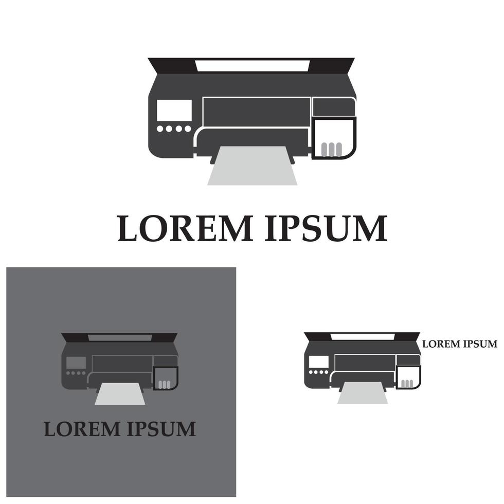 Printer icon vector symbol illustration background