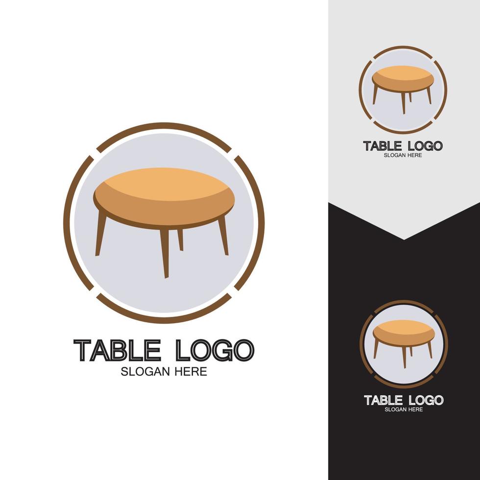 Table vector logo icon object background illustration