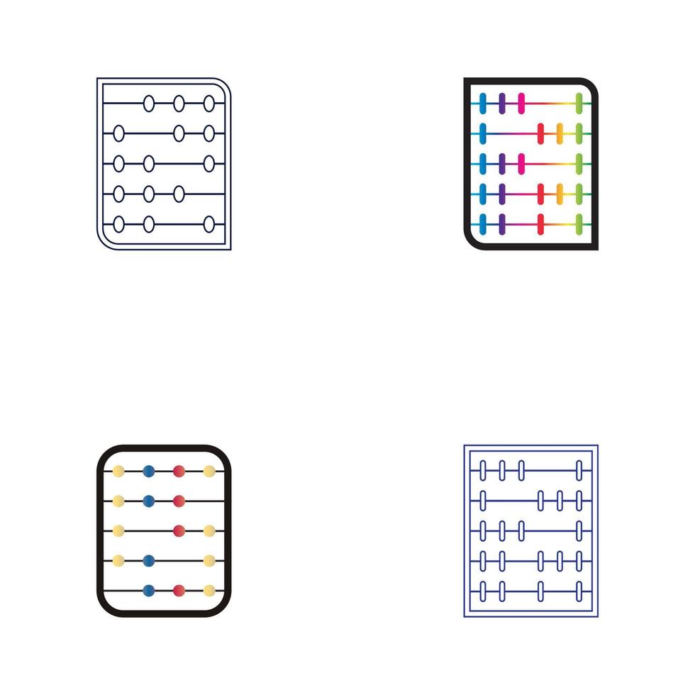 abacus icon vector background