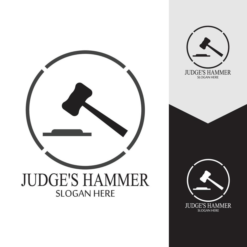 Hammer of a judge icon vector