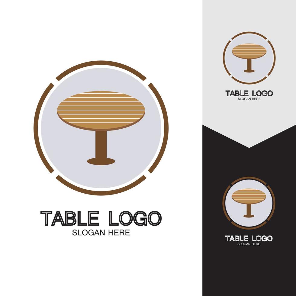 Table vector logo icon object background illustration