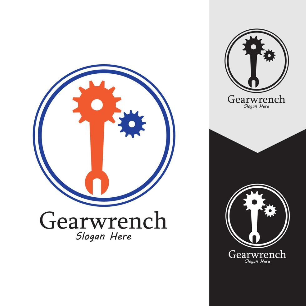 Gearwrench vector icon background template