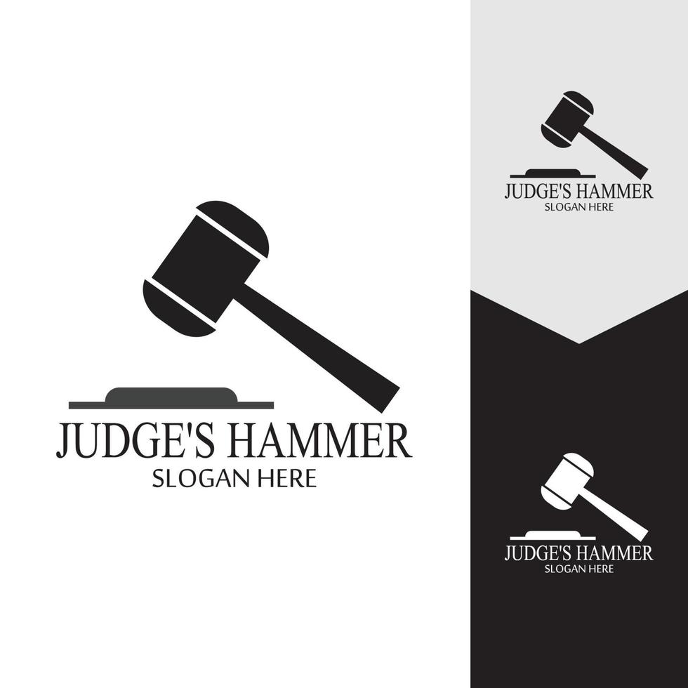 Hammer of a judge icon vector