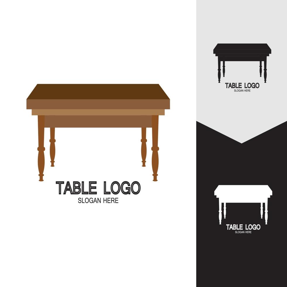 Table vector logo icon object background illustration