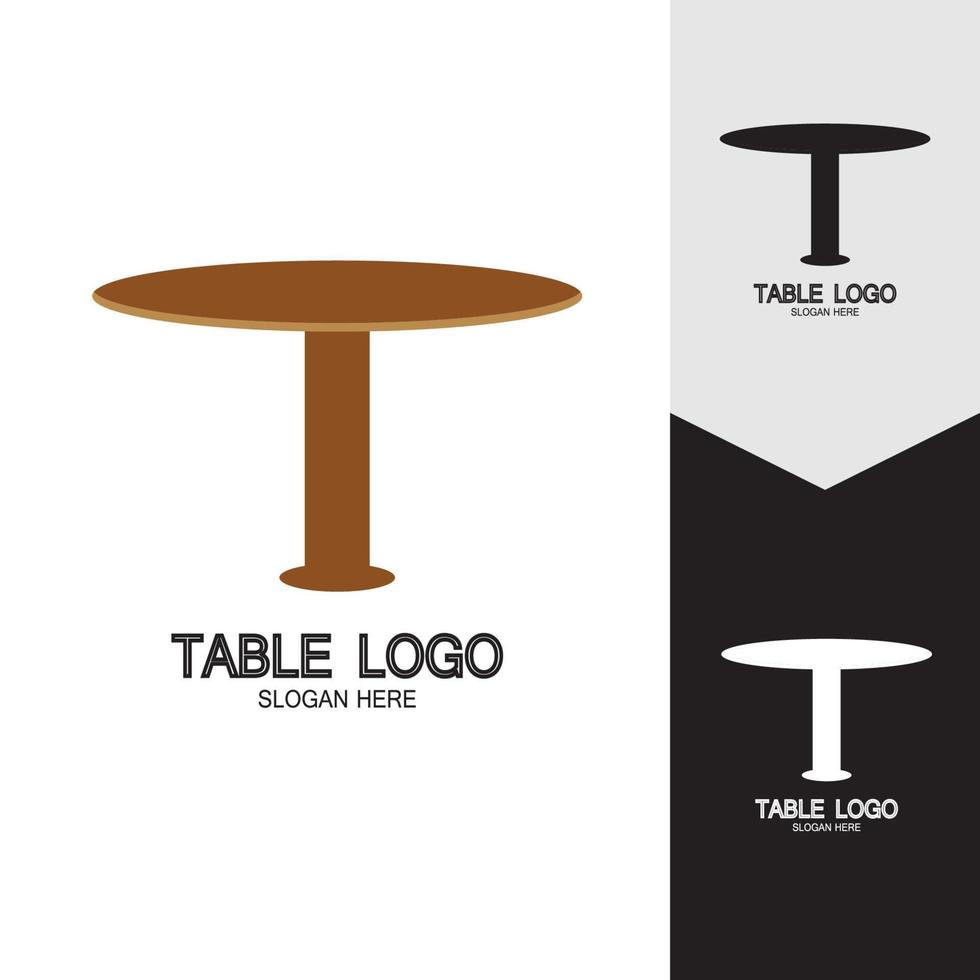 Table vector logo icon object background illustration