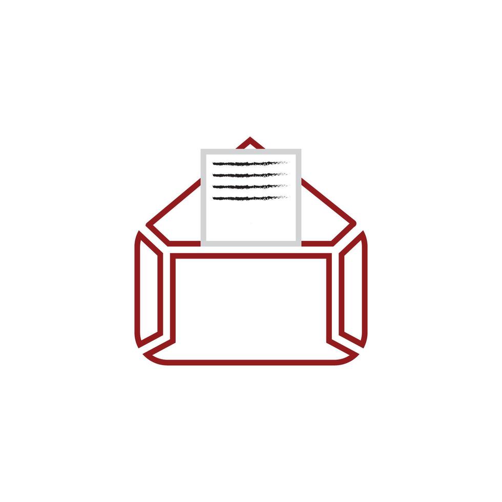 E-mail symbol vector. Mail line icon vector