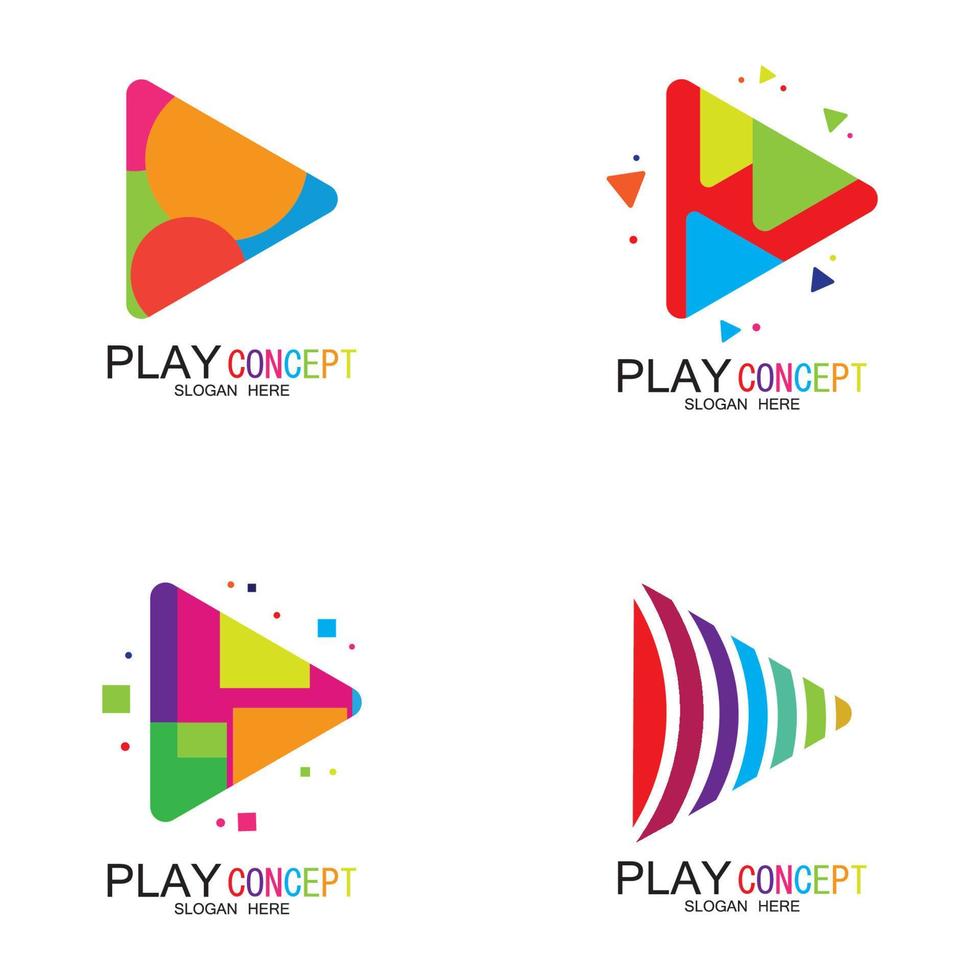 jugar logo diseño concepto vector icono símbolo