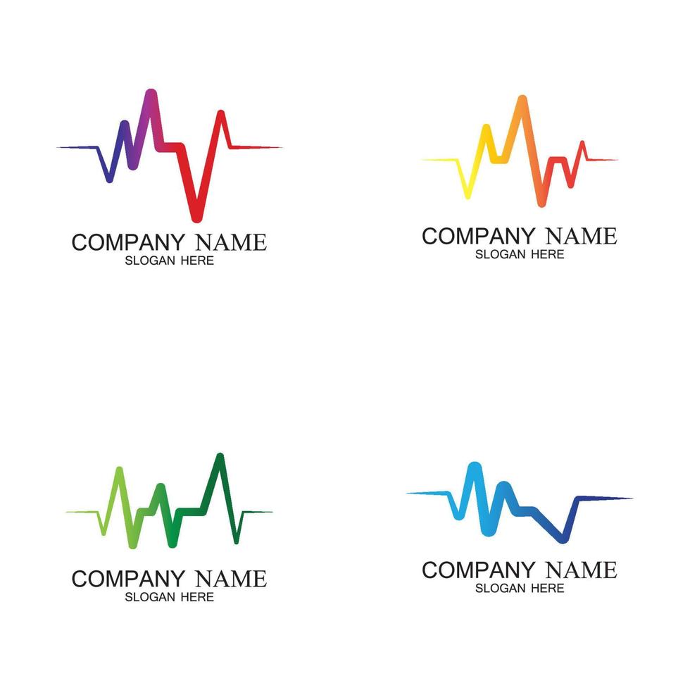 Pulse line ilustration vector template