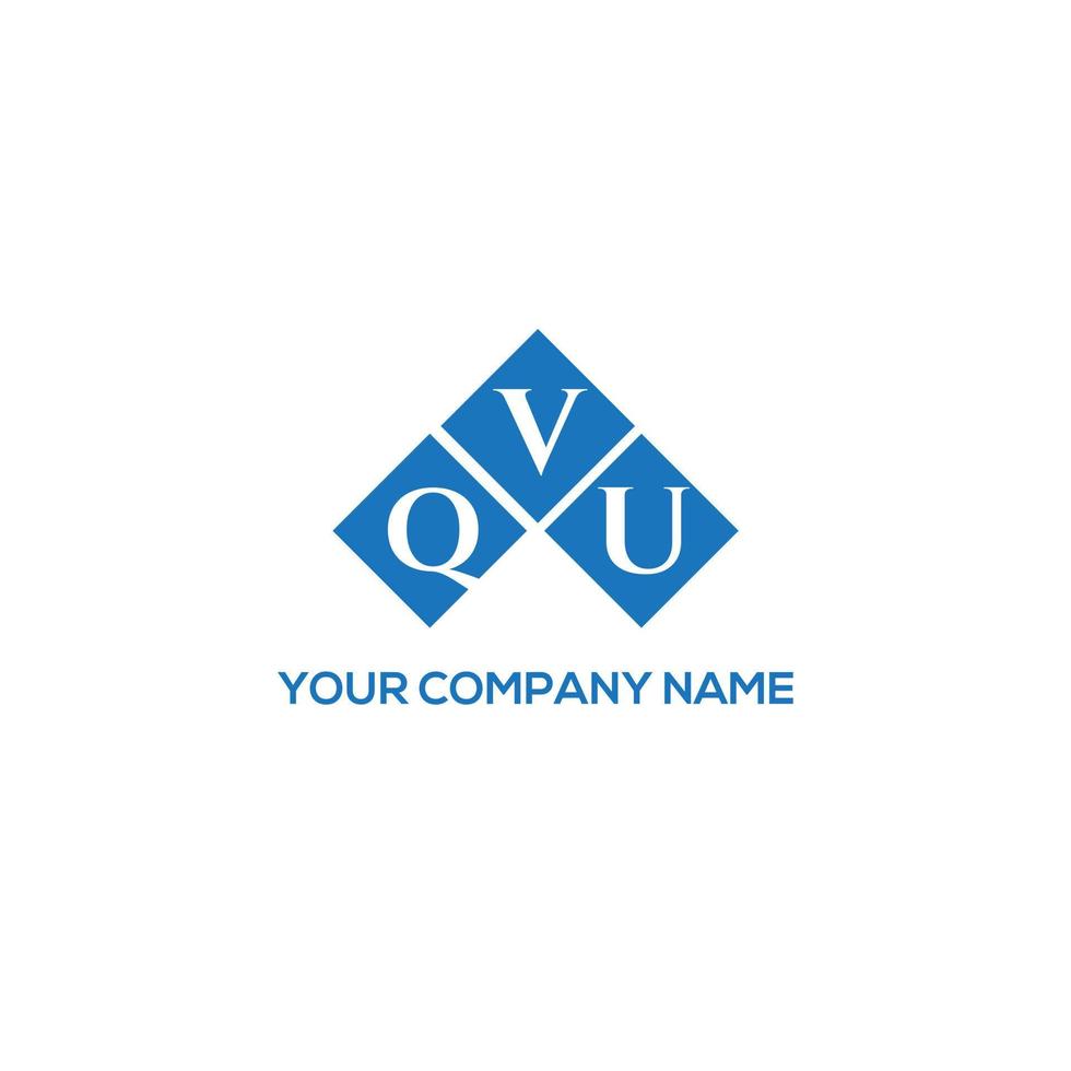 diseño de logotipo de letra qvu sobre fondo blanco. concepto de logotipo de letra de iniciales creativas qvu. diseño de letras qvu. vector