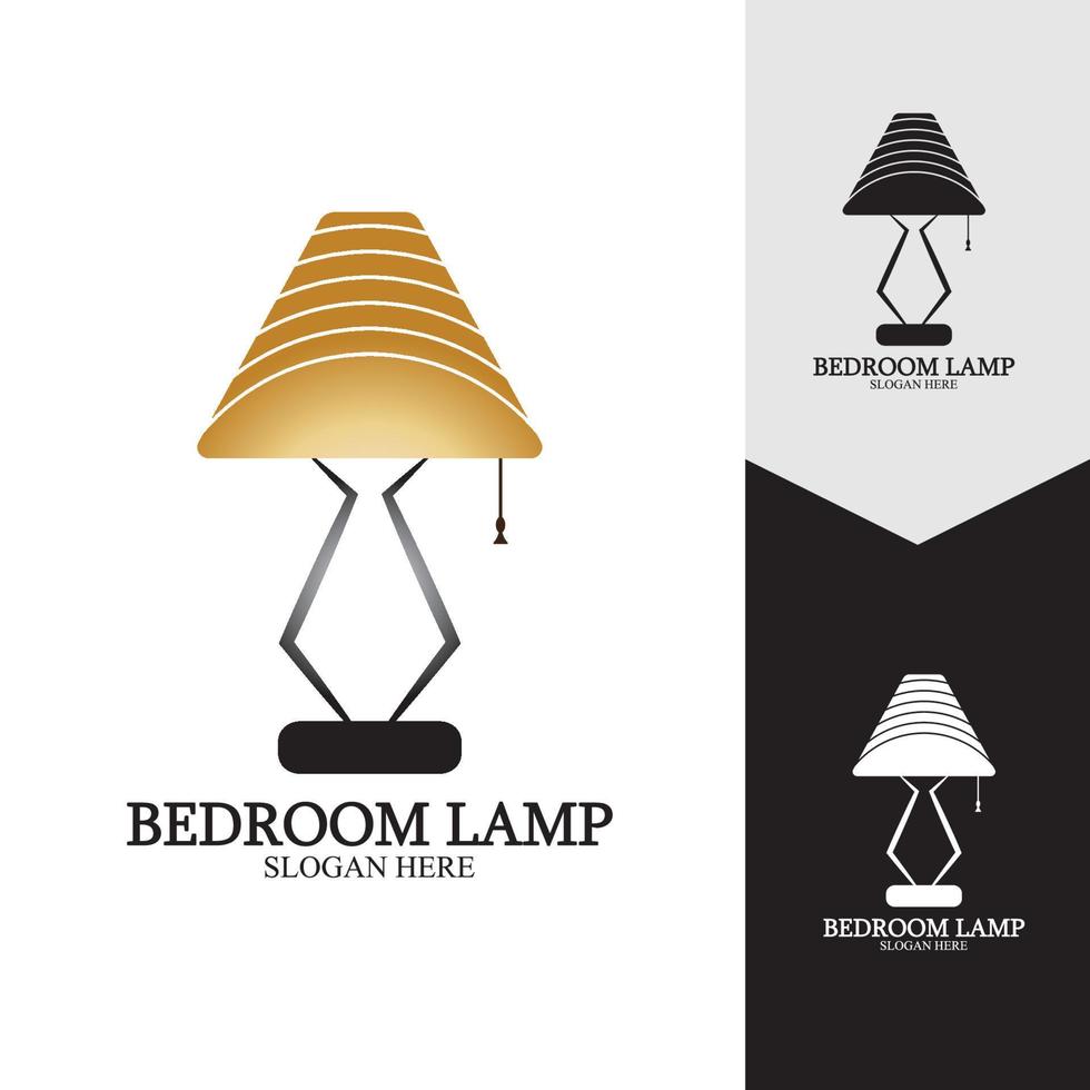 Bedroom lamp vector icon background