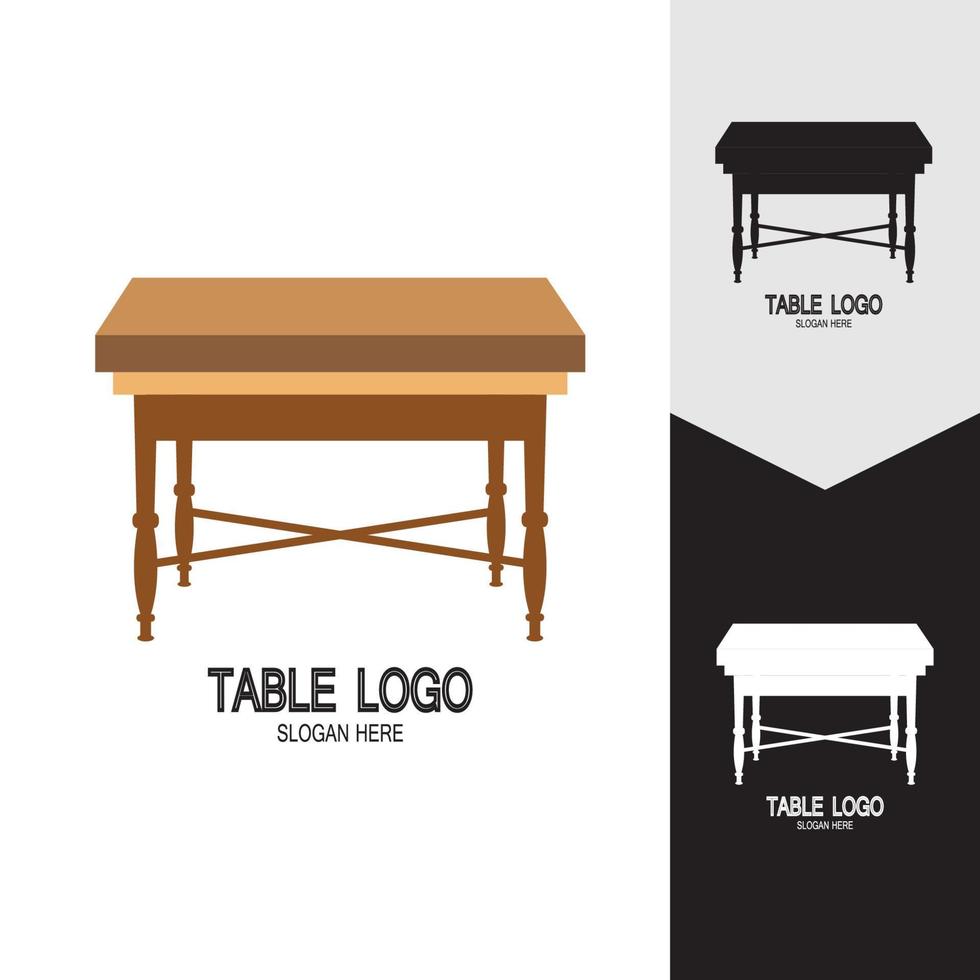 Table vector logo icon object background illustration