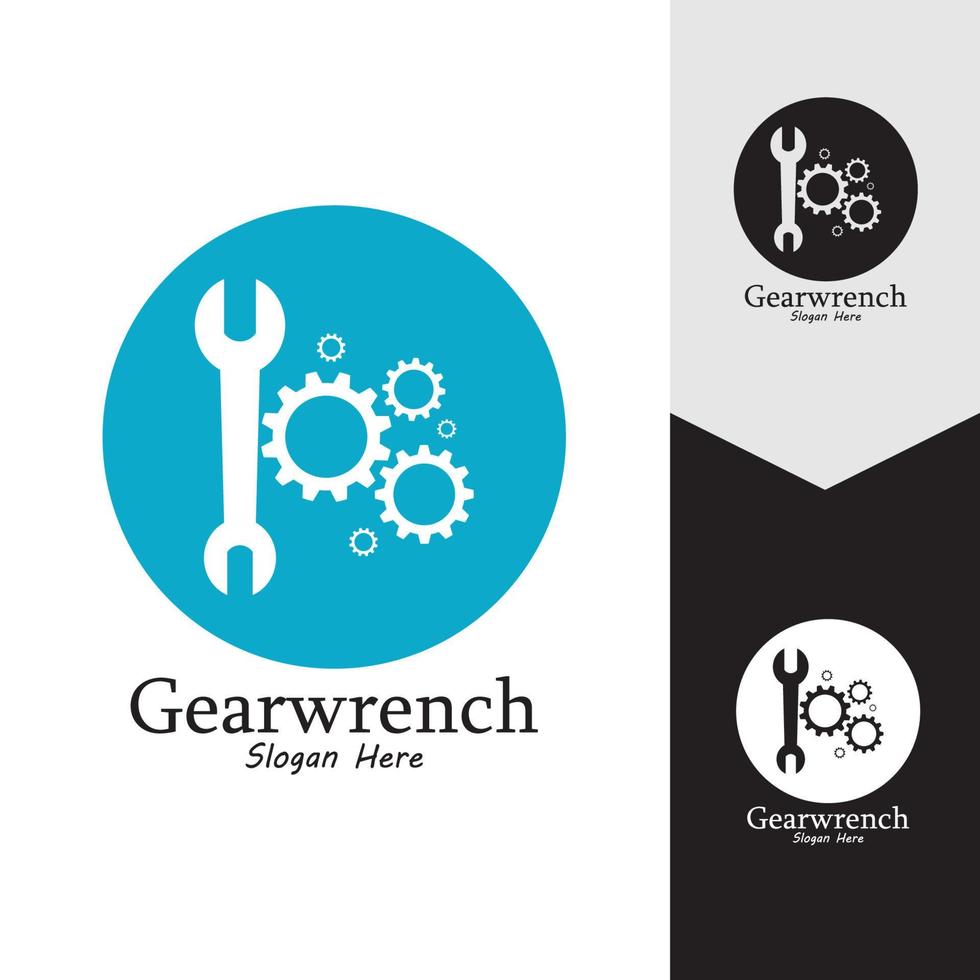 Gearwrench vector icon background template