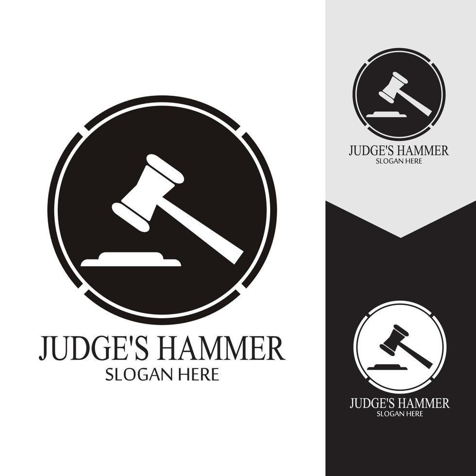 Hammer of a judge icon vector