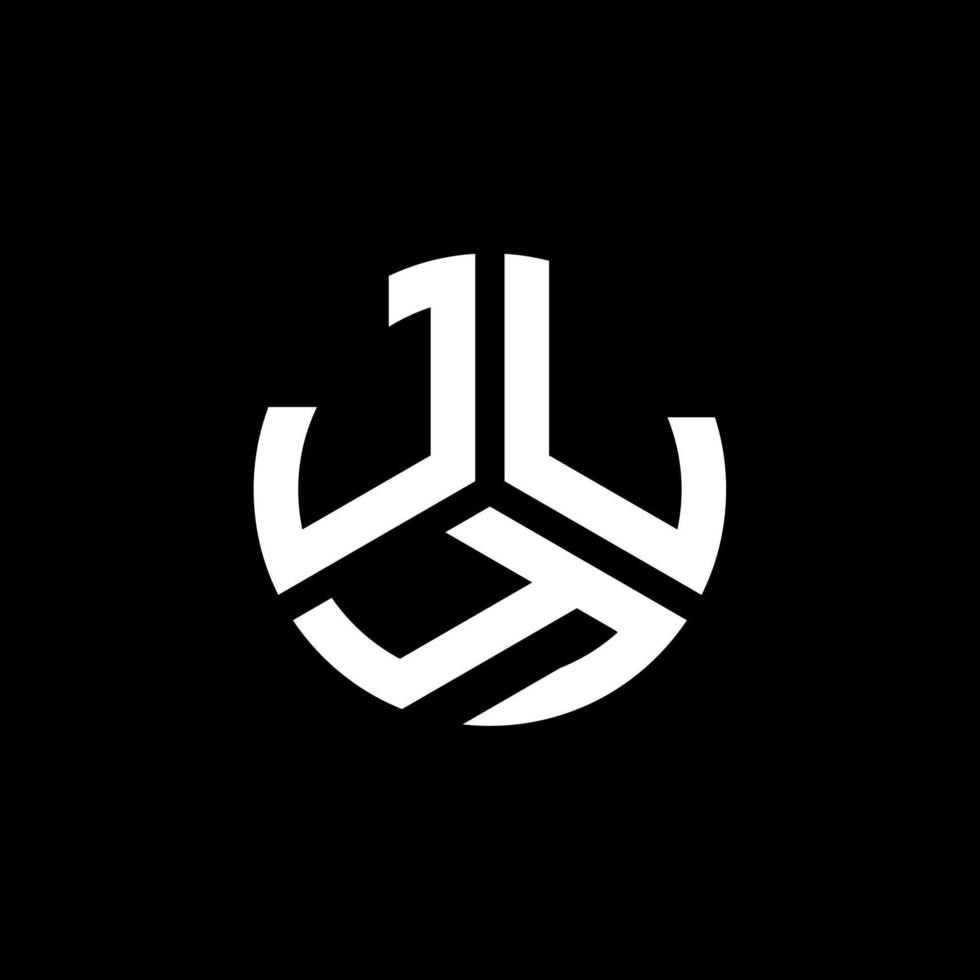JLY letter logo design on black background. JLY creative initials letter logo concept. JLY letter design. vector