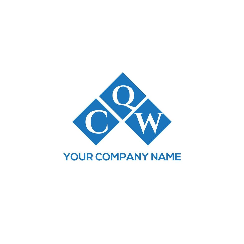 CQW letter logo design on white background. CQW creative initials letter logo concept. CQW letter design. vector