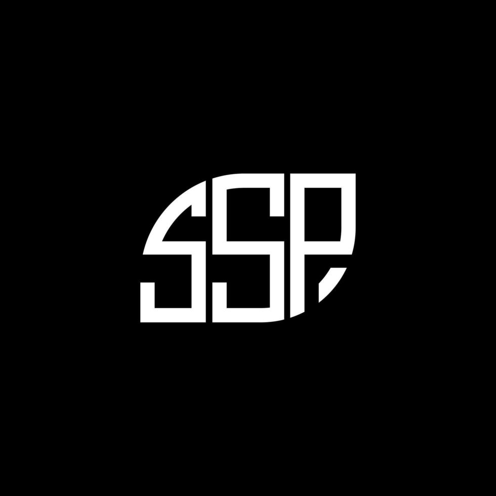 diseño de la letra ssp. diseño del logotipo de la letra ssp sobre fondo negro. concepto de logotipo de letra de iniciales creativas ssp. diseño de la letra ssp. diseño del logotipo de la letra ssp sobre fondo negro. s vector