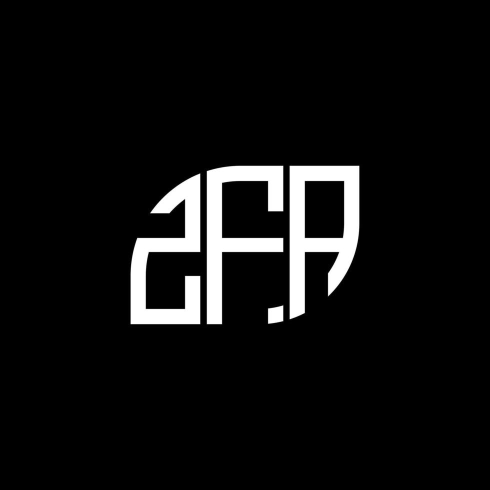 . concepto de logotipo de letra inicial creativa zfa. diseño de letras zfa. diseño de logotipo de letras zfa sobre fondo negro. concepto de logotipo de letra inicial creativa zfa. diseño de letras zfa. vector