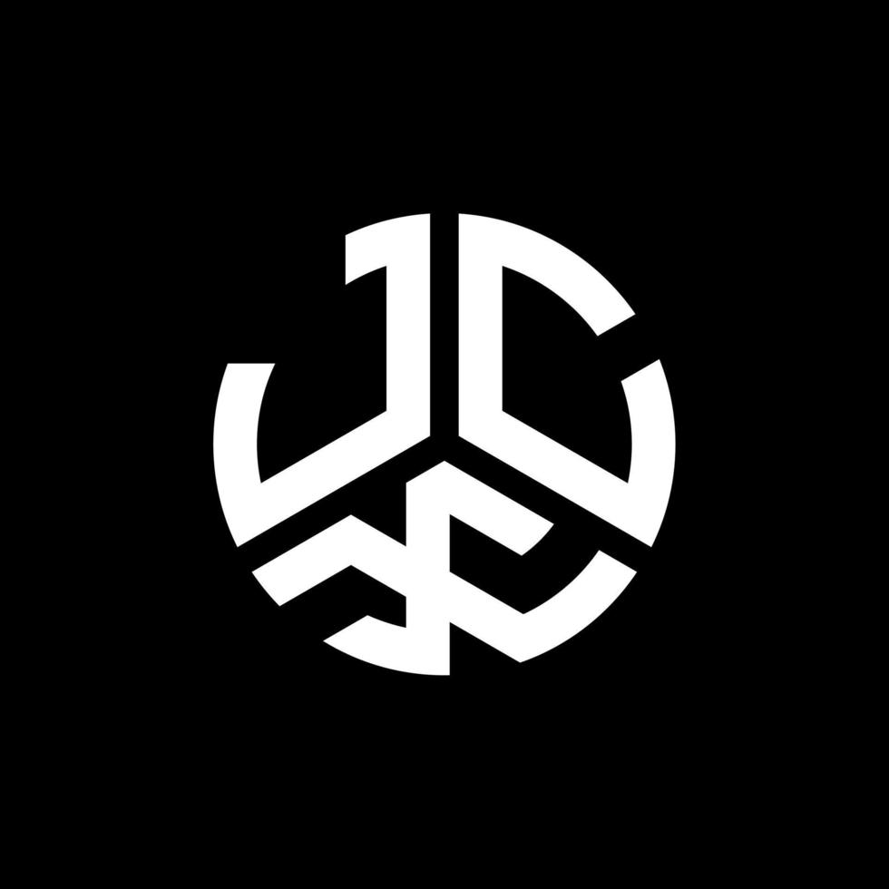 diseño del logotipo de la letra jcx sobre fondo negro. concepto de logotipo de letra de iniciales creativas jcx. diseño de letras jcx. vector