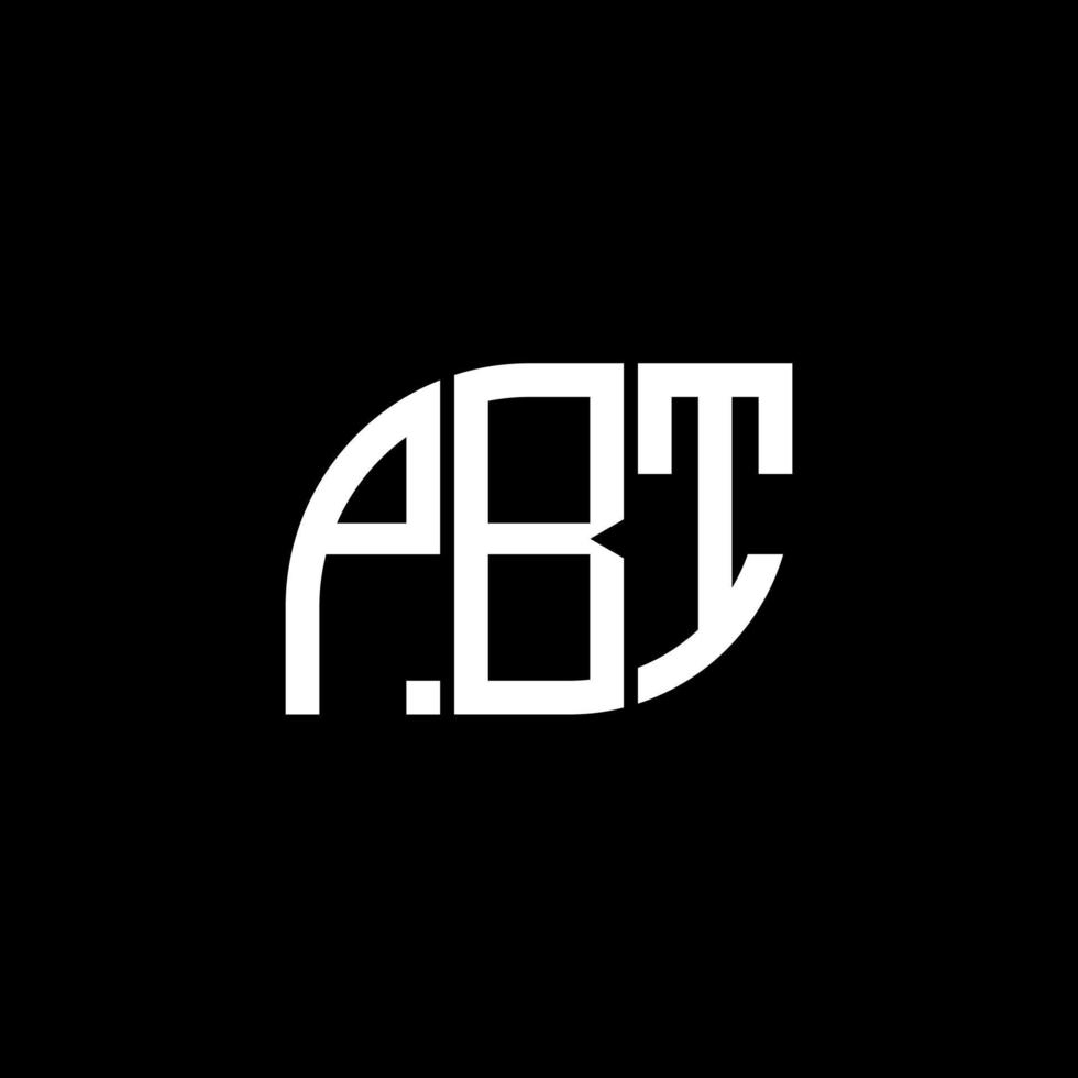 diseño de logotipo de letra pbt sobre fondo negro.concepto de logotipo de letra inicial creativa pbt.diseño de letra vectorial pbt. vector