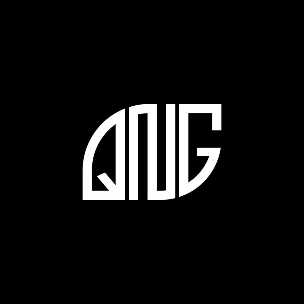 diseño de logotipo de letra qng sobre fondo negro. concepto de logotipo de letra inicial creativa qng. diseño de letra vectorial qng. vector
