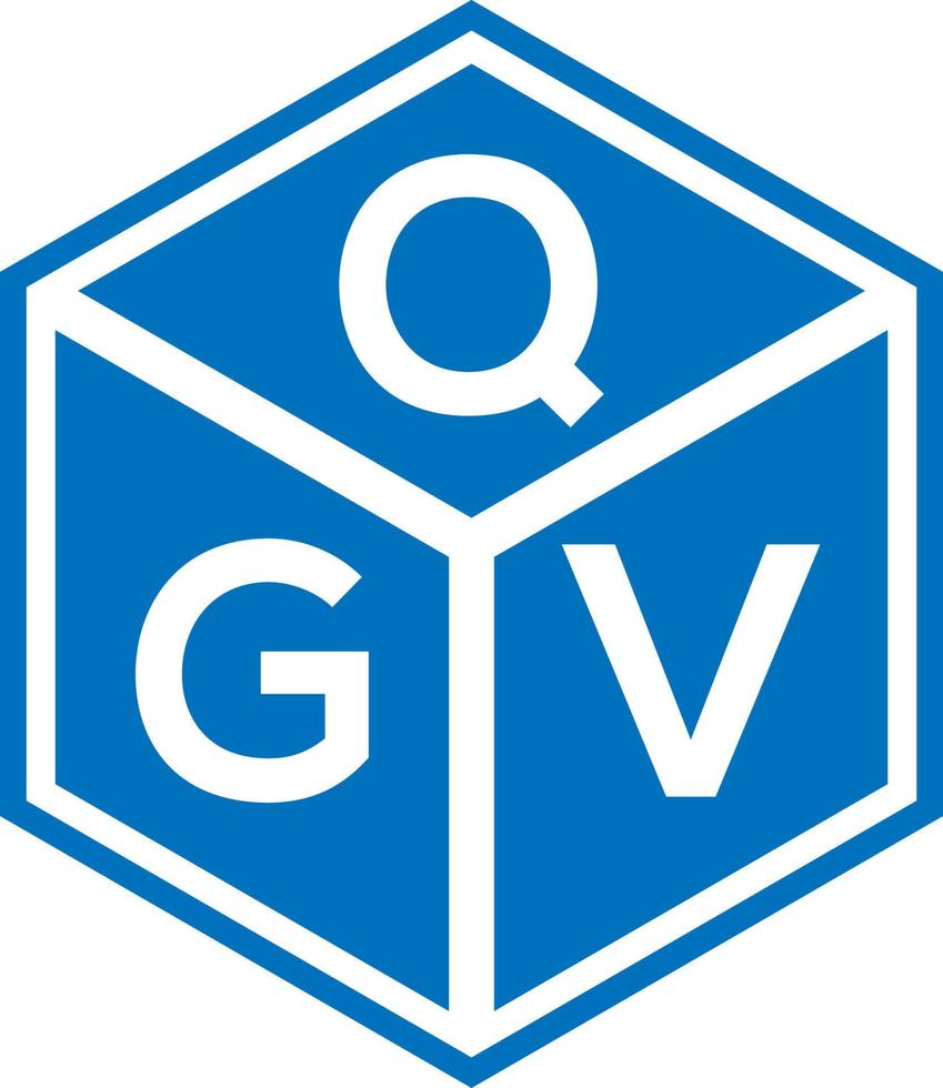 diseño de logotipo de letra qgv sobre fondo negro. concepto de logotipo de letra de iniciales creativas qgv. diseño de letras qgv. vector