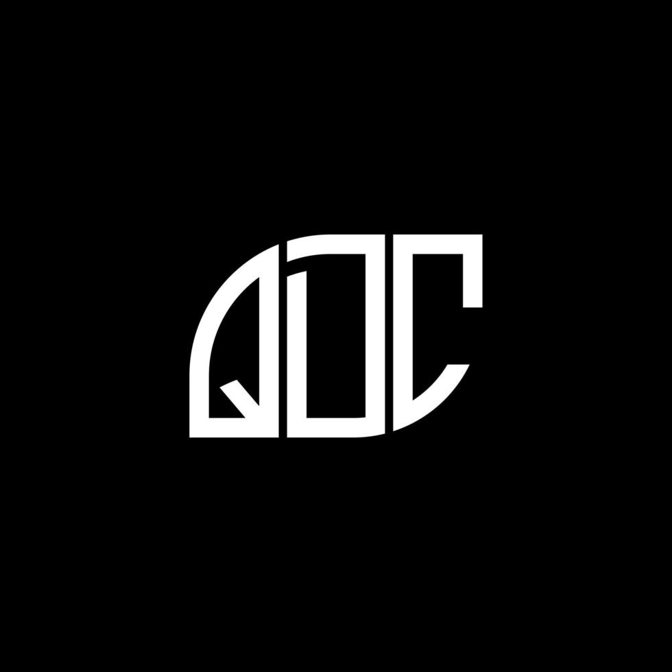 QDC letter logo design on black background.QDC creative initials letter ...