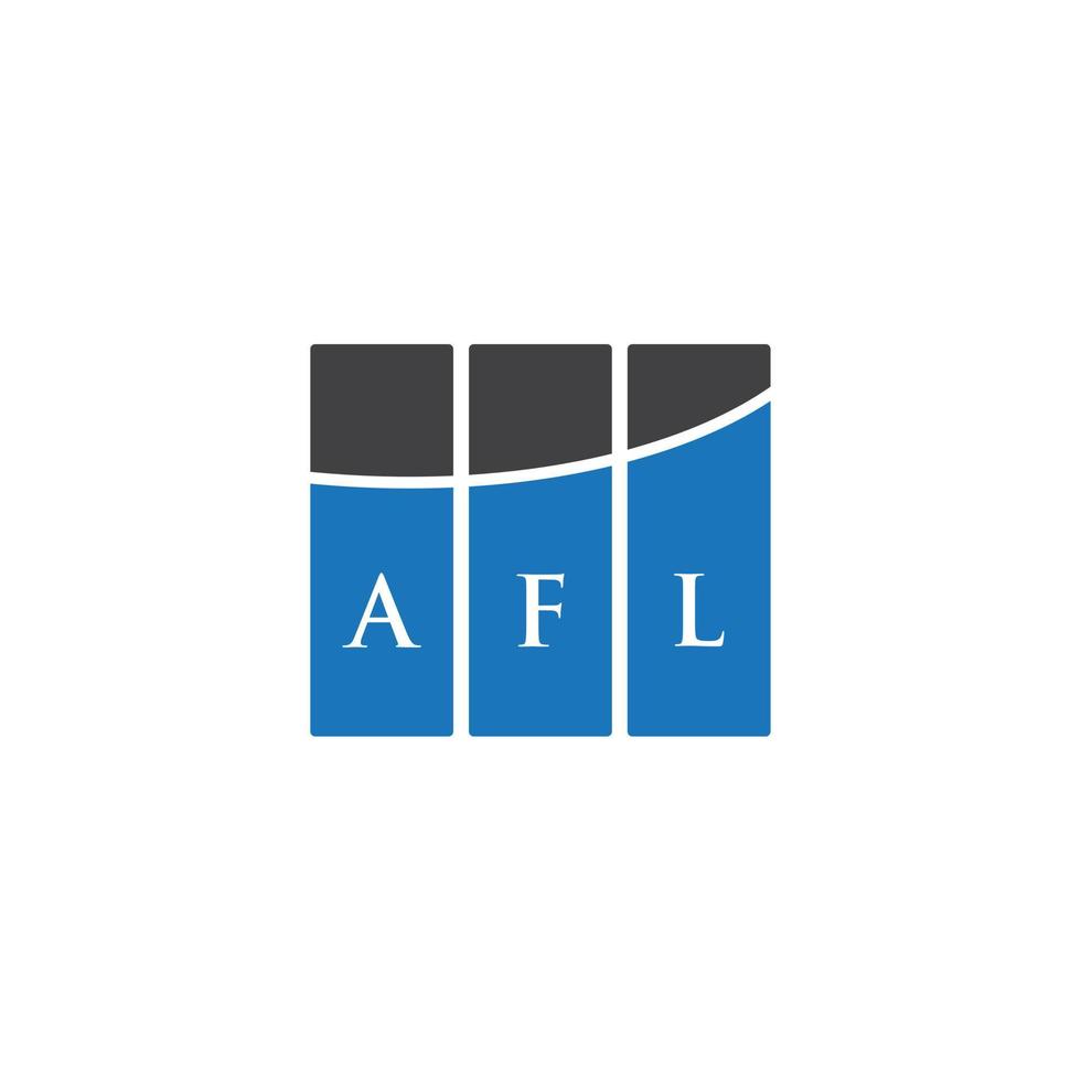 diseño de logotipo de letra afl sobre fondo negro. concepto de logotipo de letra de iniciales creativas afl. diseño de letras afl. vector