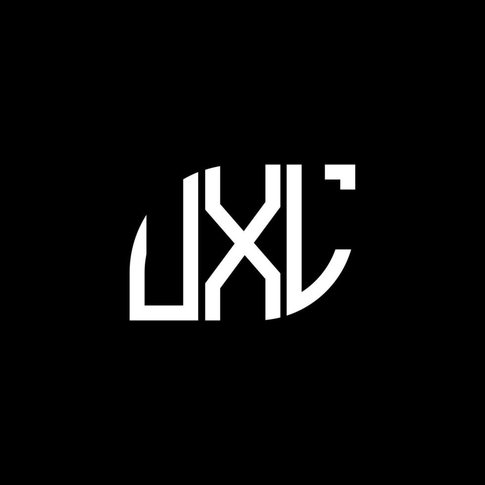 . concepto de logotipo de letra de iniciales creativas uxl. Diseño de letras uxl. Diseño de logotipo de letras uxl sobre fondo negro. concepto de logotipo de letra de iniciales creativas uxl. diseño de letras uxl. vector