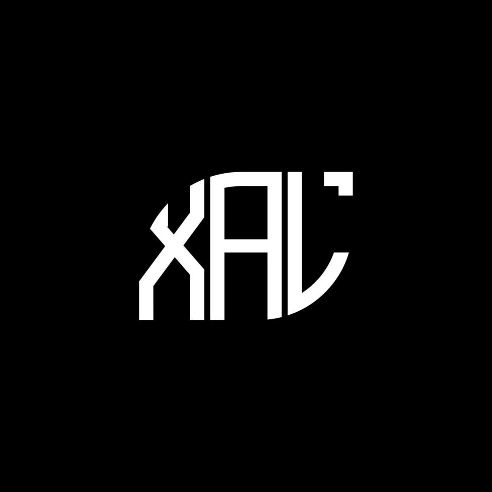 diseño de la letra xal.diseño del logotipo de la letra xal sobre fondo negro. concepto de logotipo de letra de iniciales creativas xal. diseño de la letra xal.diseño del logotipo de la letra xal sobre fondo negro. X vector