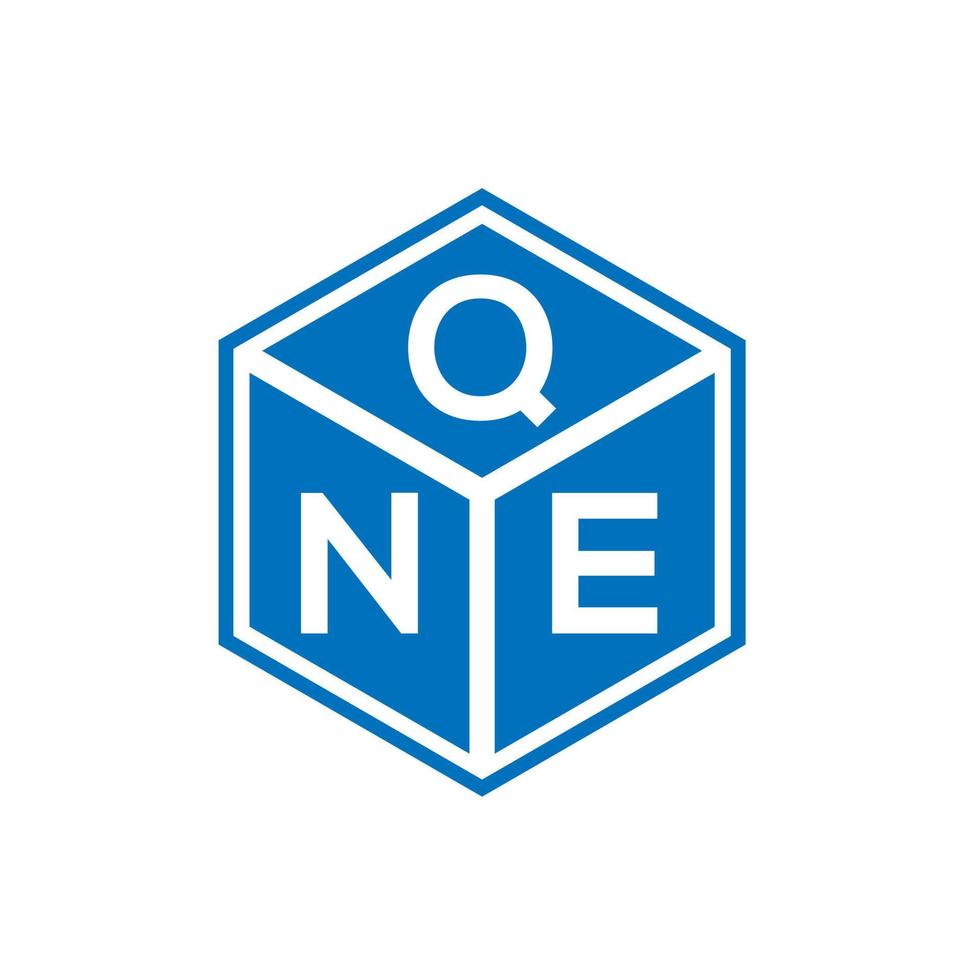 QNE letter logo design on black background. QNE creative initials letter logo concept. QNE letter design. vector