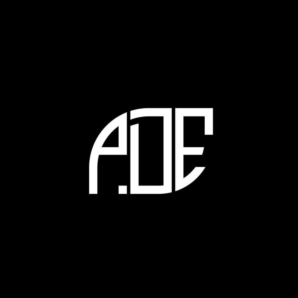 diseño de logotipo de letra pde sobre fondo negro.concepto de logotipo de letra inicial creativa pde.diseño de letra vectorial pde. vector
