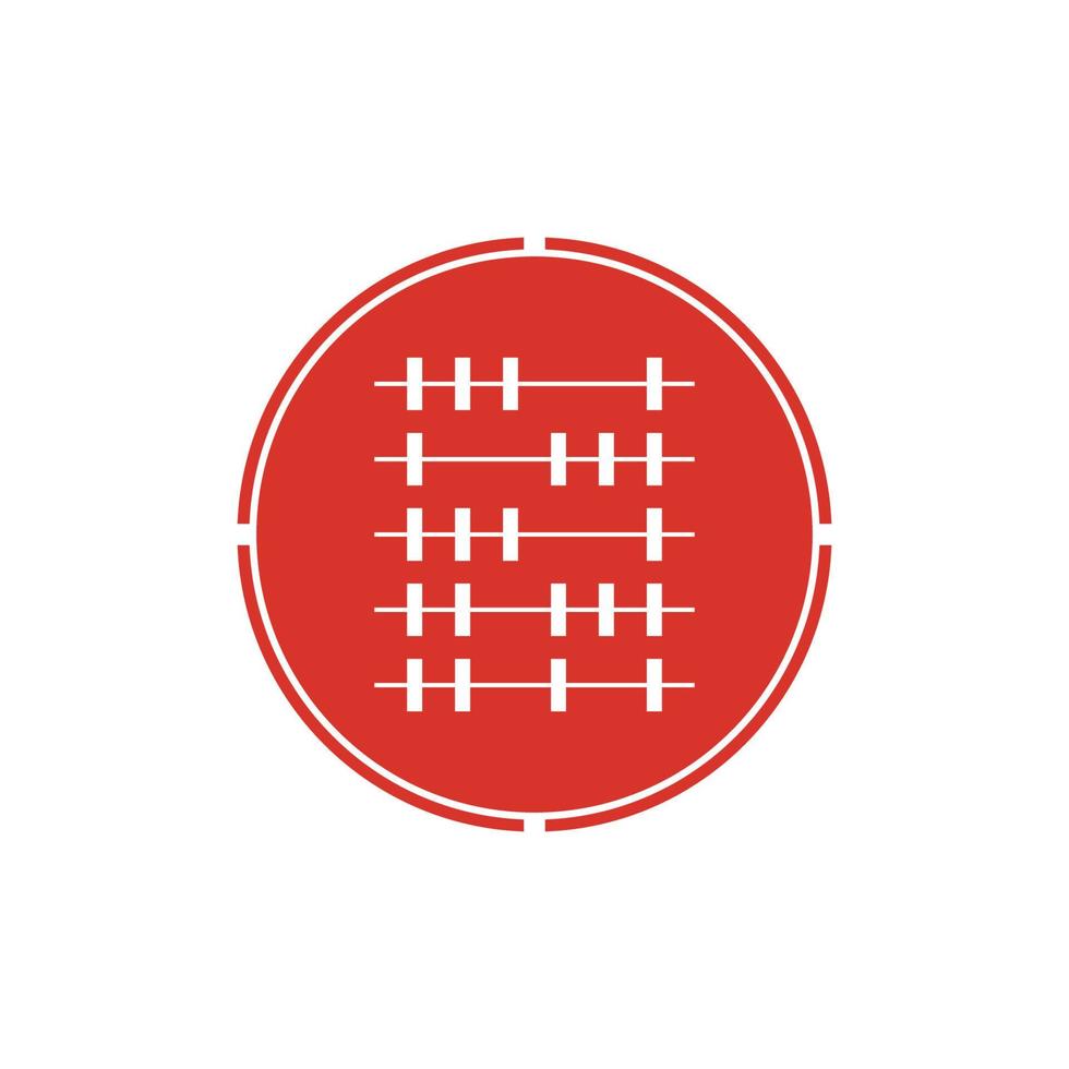 abacus icon vector background