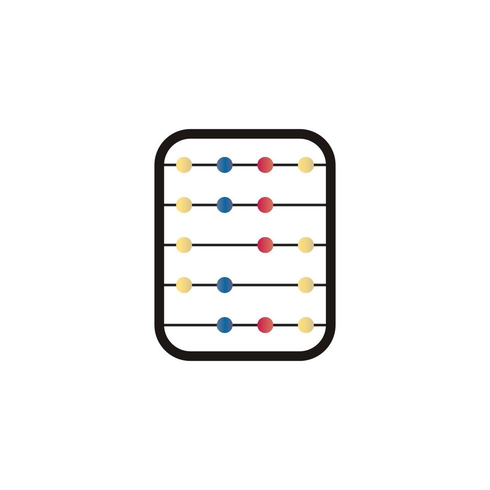 abacus icon vector background