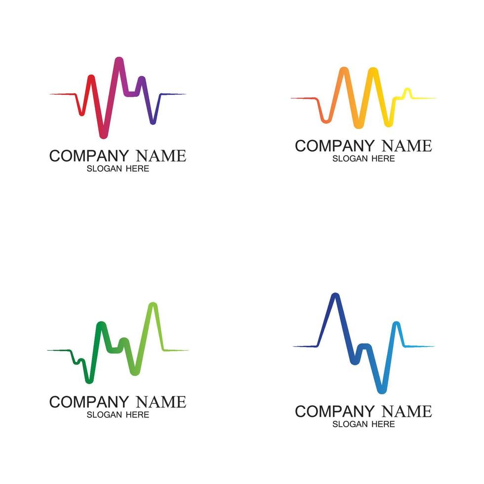 Pulse line ilustration vector template